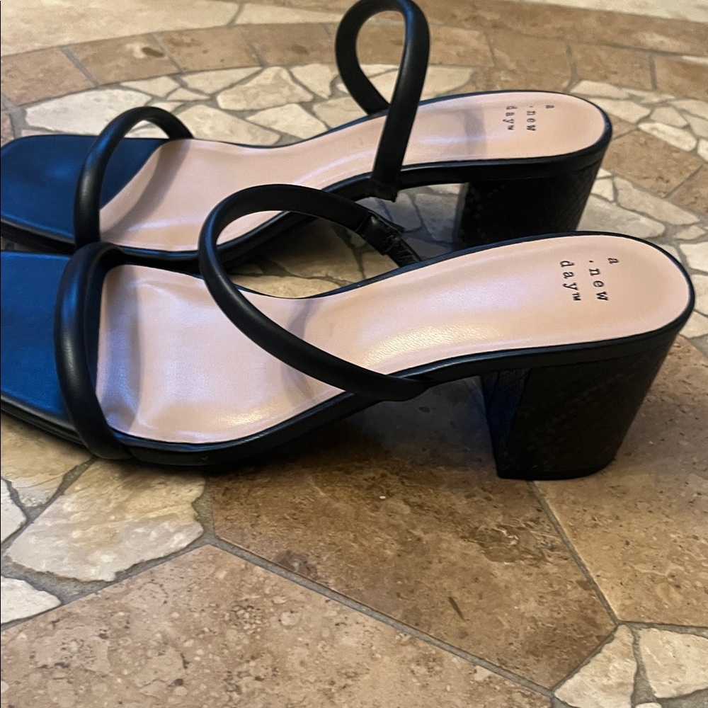 A New Day Black Heeled Sandals Bundle - Picture 3 of 6